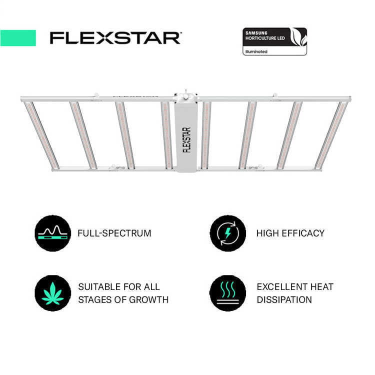 Flexstar Vertical Farming Samsung lm301h lm301b Dimmable 645W 860W Hydroponic UV IR Separate Control LED Grow Light