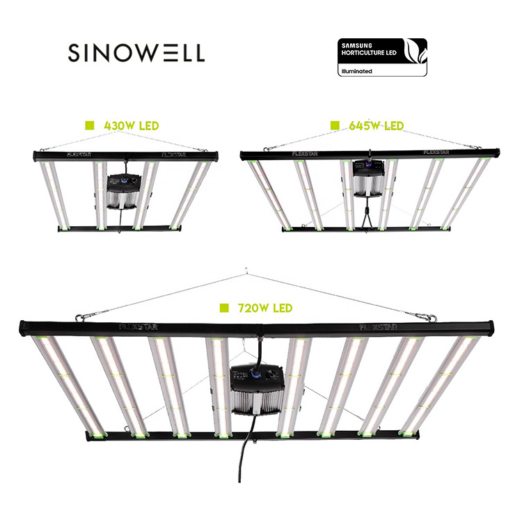 2023 Best Seller in TH US CA Sinowell 645W 800W High Umol Led Grow Light Greenhouse