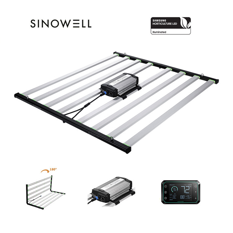 Sinowell Indoor Vertical Farming 180 Degree Foldable Dimmable LED Grow Light