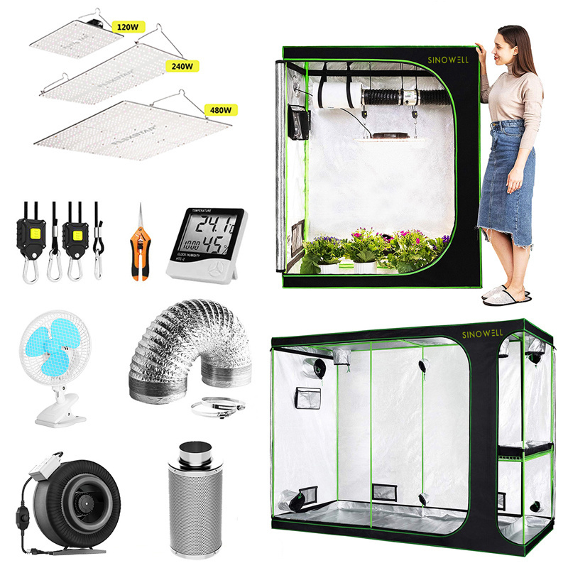 Sinowell 120W Led Light 2X2 Grow Tent Complete Kit With Full Grow Accessories