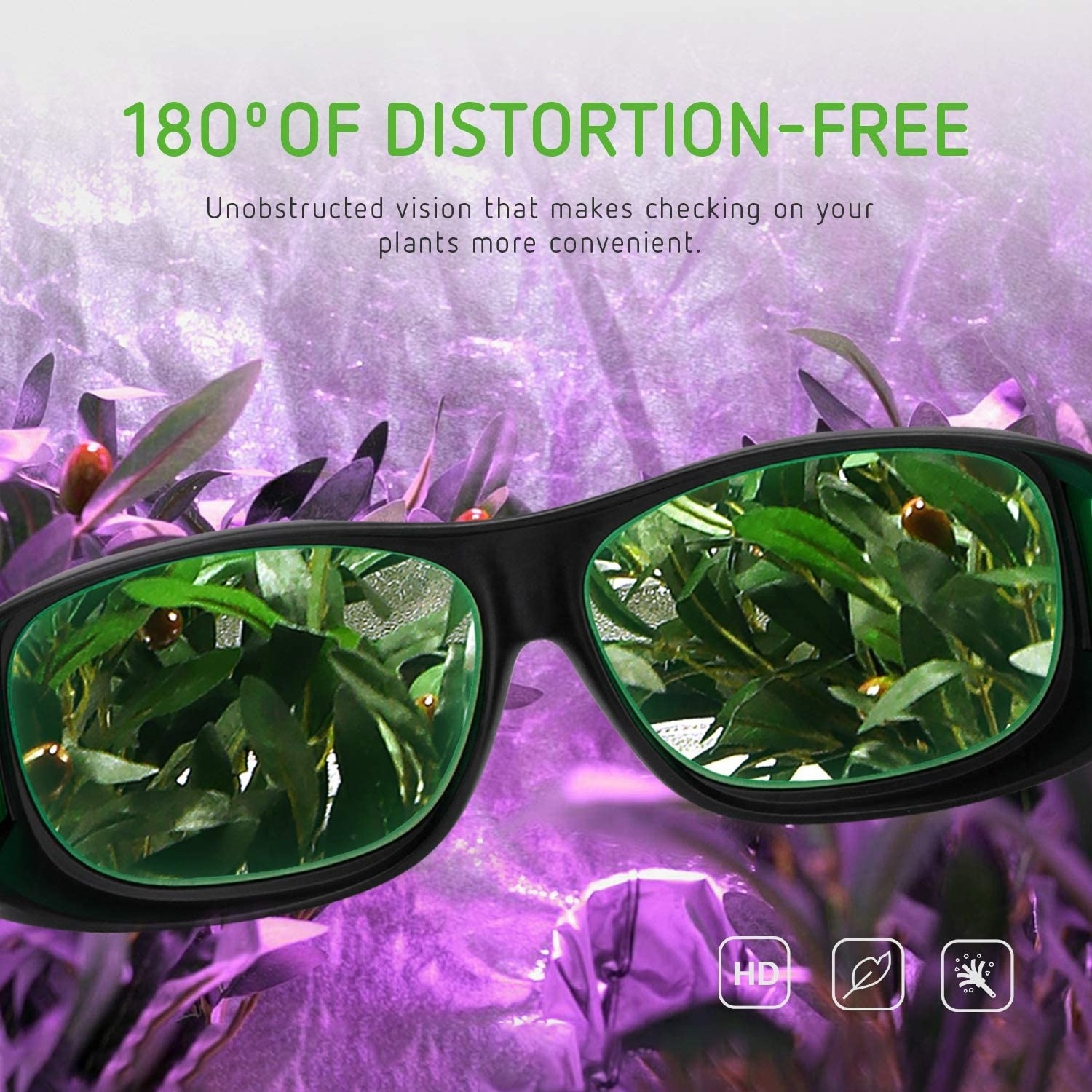 Indoor Hydroponics Grow Room Glasses with Glasses Case