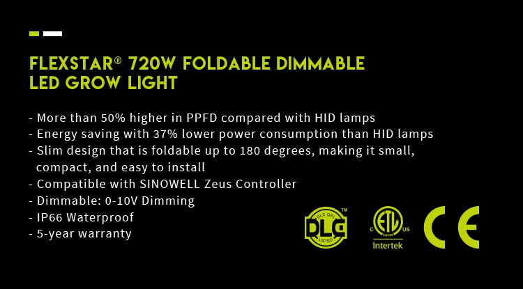 SINOWELL 720W 645W 480W 240W 120W Full Spectrum Veg Led Grow Light Dimmable High PPFD for Indoor Plants Grow