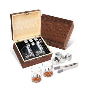 Sinowin Best Selling Ice Cube Whiskey Stones Stainless Steel Reusable Whiskey Stones Glass Gift Set For Wine Accessories