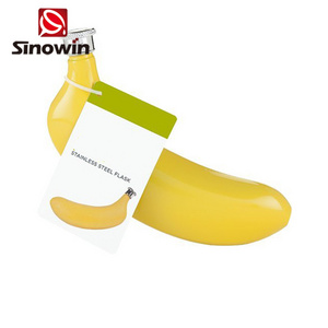 Stylish Banana Shape Design Luxurious and Novelty Hip Flask with Funnel