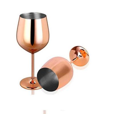 Wholesale Custom 304 Stainless Steel Wine Goblets Glass Champagne Red Wine Glasses for Outdoor Events Party