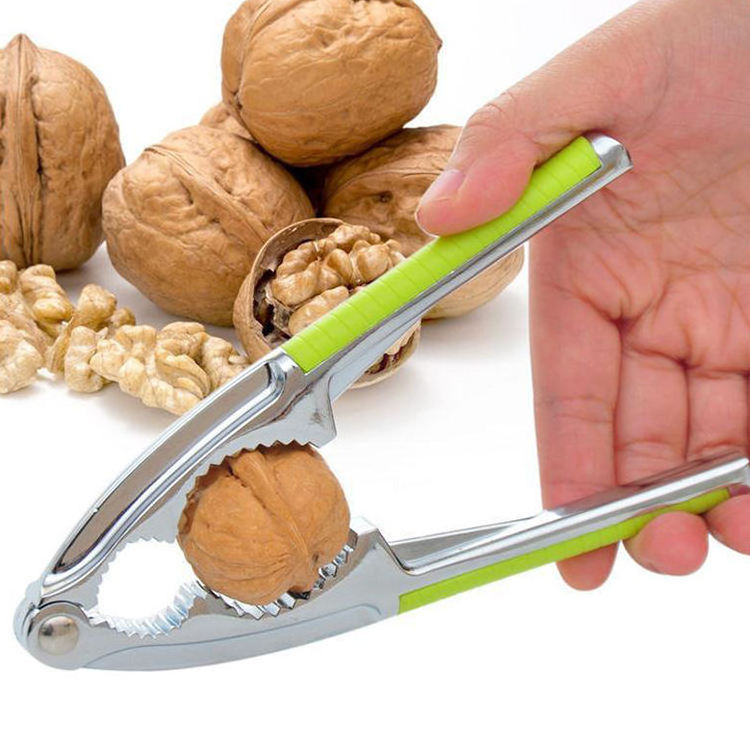 Wholesale Kitchen Gadgets Garlic Press Walnut Nutcracker Chestnut nut Clip/With Non-slip Handle Nut leisure time Tools