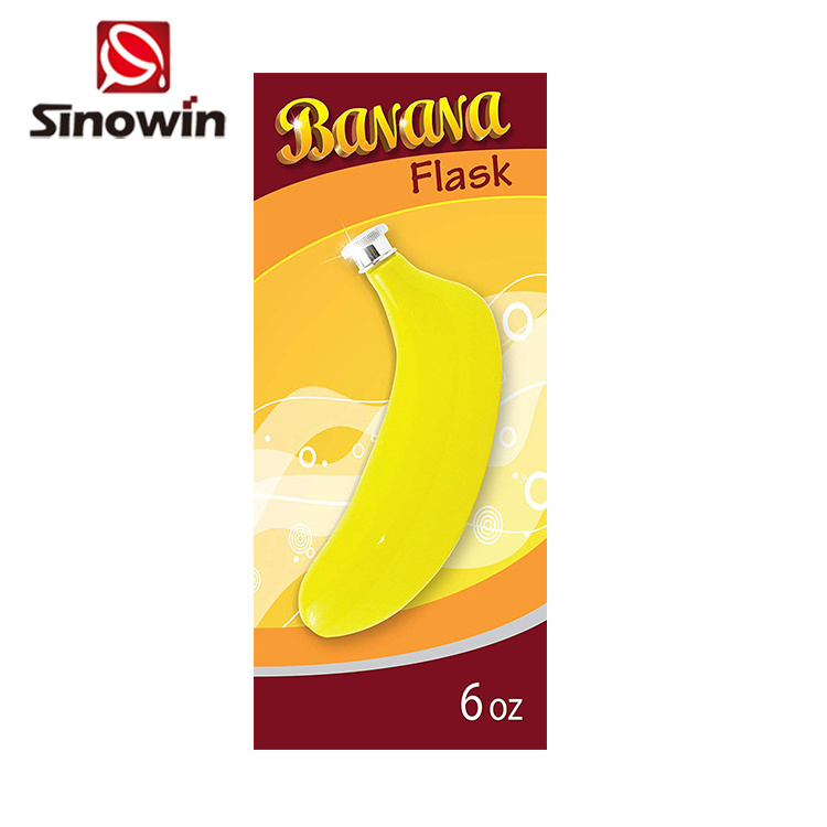 Stylish Banana Shape Design Luxurious and Novelty Hip Flask with Funnel