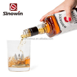 Modern Design Bullet Shaped Stainless Chilling Whiskey Stones Metal Ice Cubes