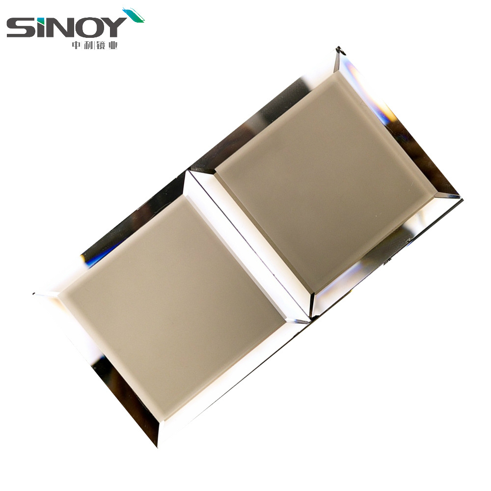 4MM Beveled Edge rectangle beveled mirror tiles/beveled mirror trips/beveled glass mirror