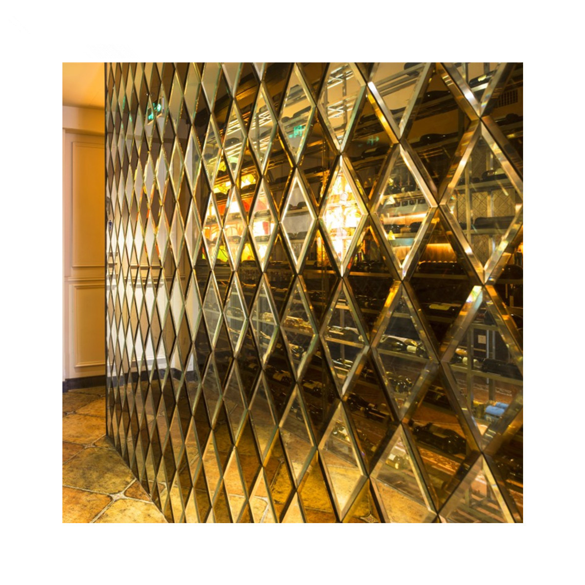 Beveled Mirror Tiles For Interior Home Decoration In Fashion Home Design