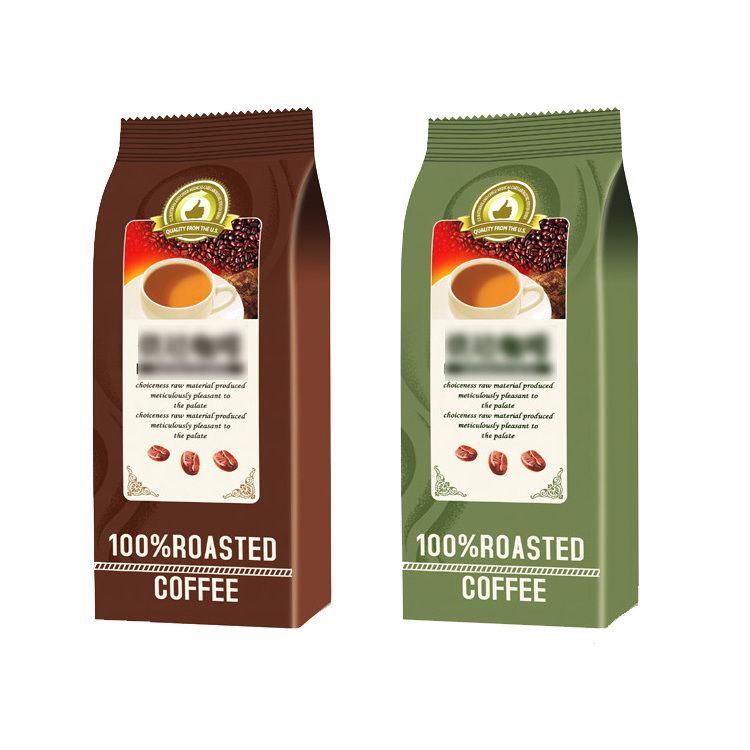 Custom Printed Zip lock Stand Up Coffee Bags Laminated Material With One-way valve