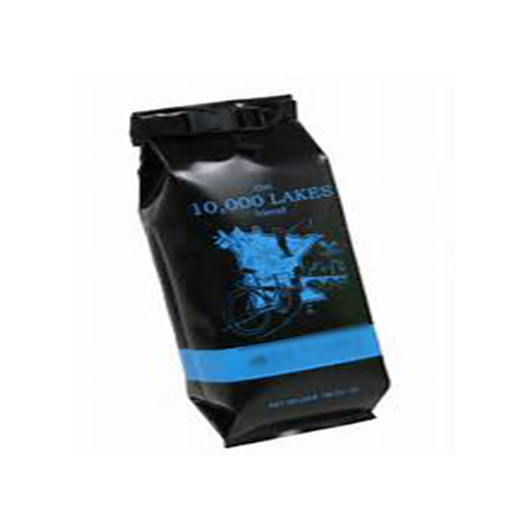 Custom Printed Zip lock Stand Up Coffee Bags Laminated Material With One-way valve