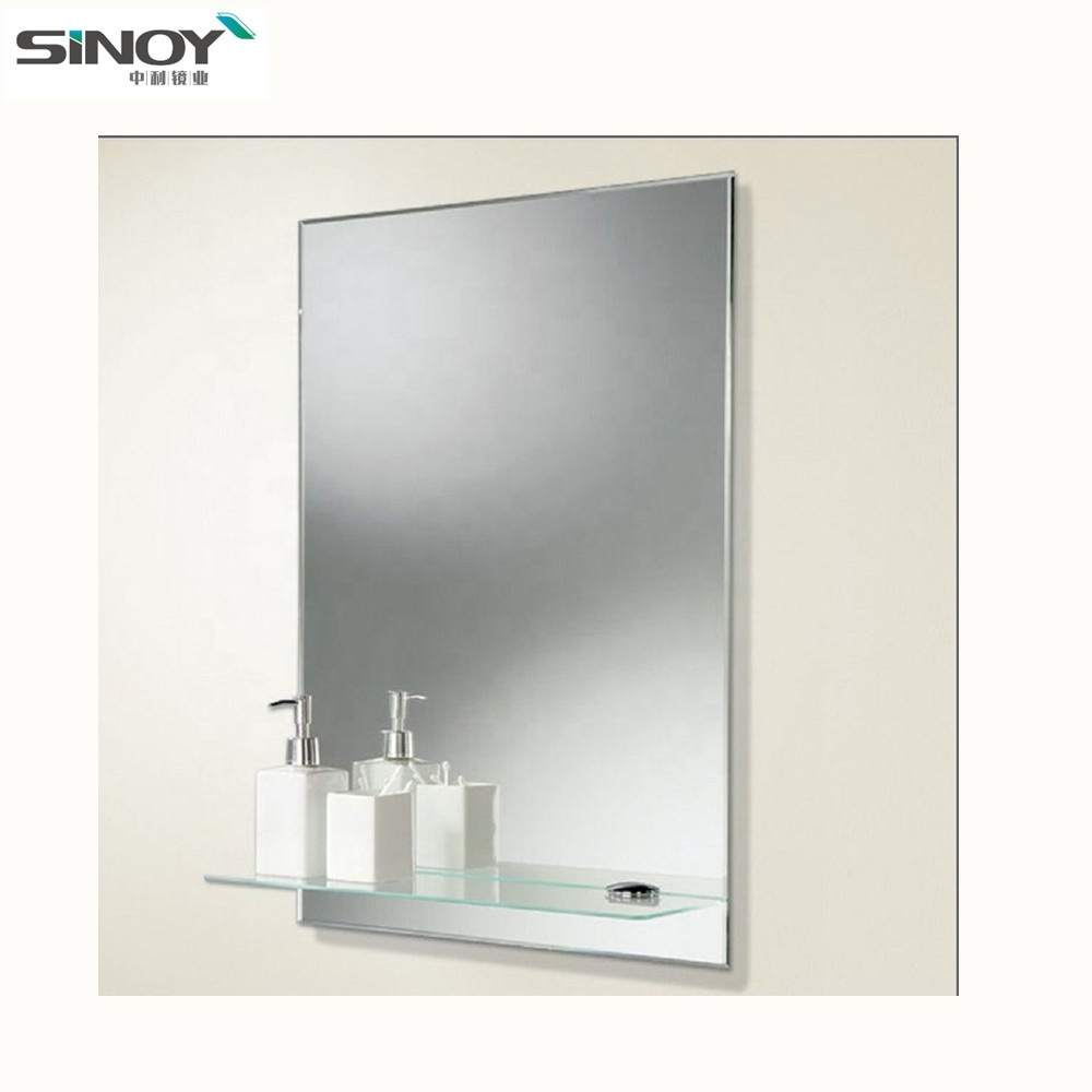 3mm 4mm 5mm 6mm High quality frameless beveled silver large mirror for bathroom wall decoration