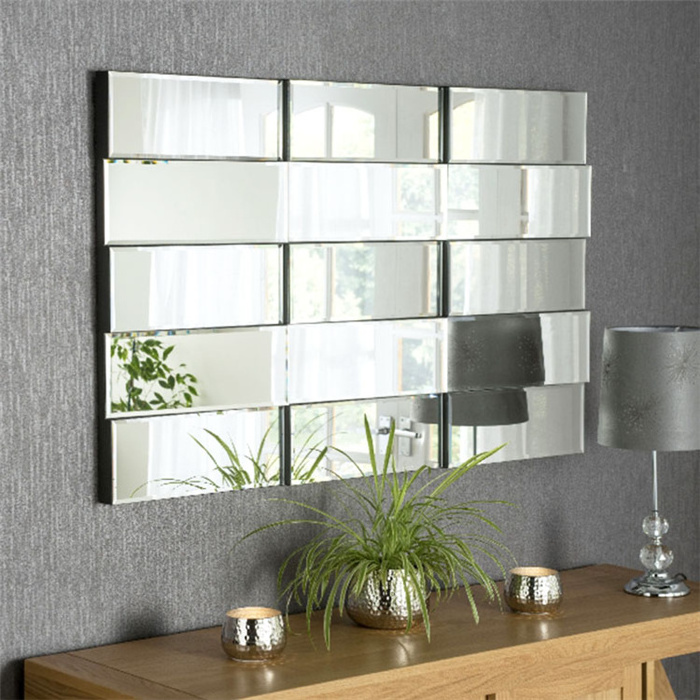 high quality  mirror tile 4 5 6 8mm design decorative diamond mirror wall mirror