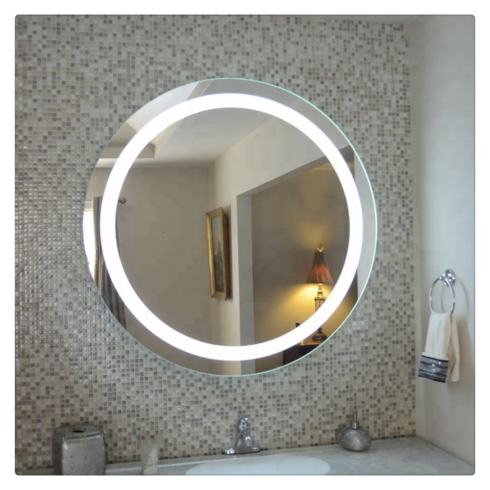 Customized Wall Mounted Glass Wifi Magic Mirror Touch Screen Dimmer Bath Lights Smart Led Bathroom Mirror