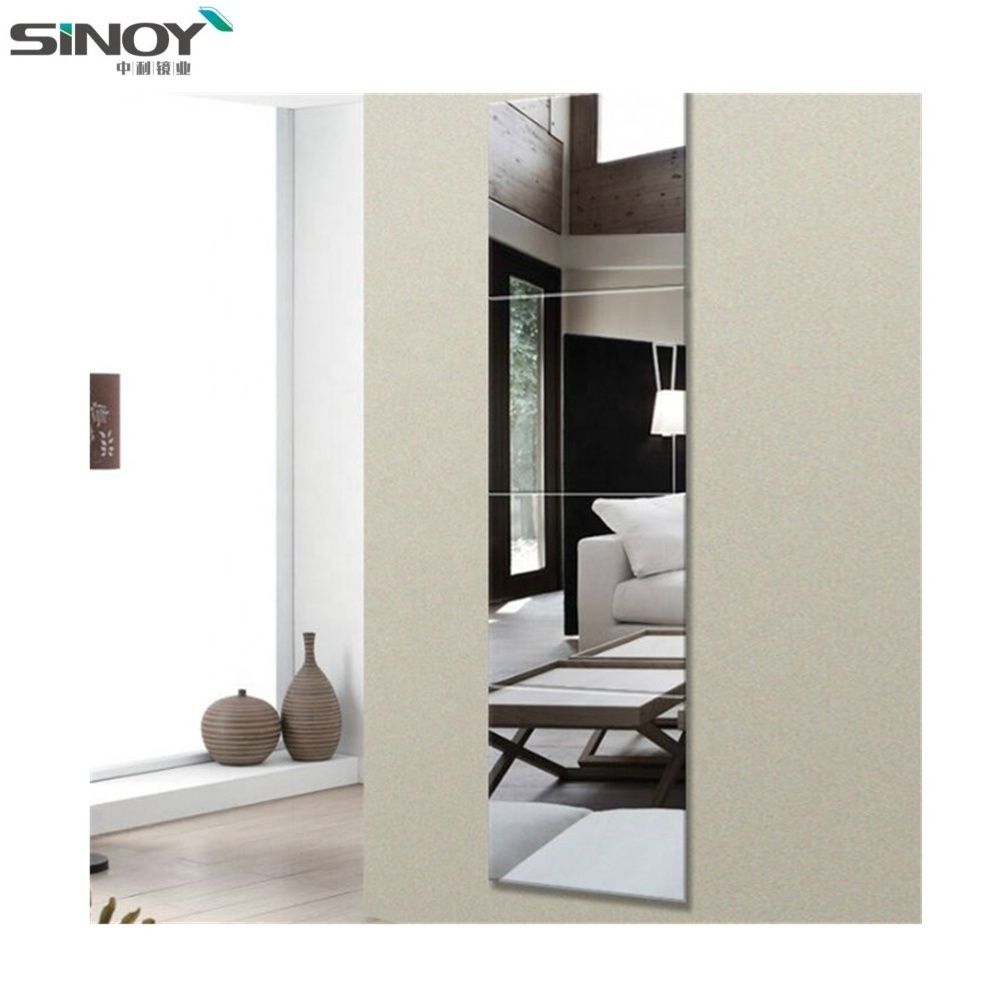 best selling Square Full Length Wall Mirror Tiles Frameless Self Adhesive Combination Dressing Mirror factory