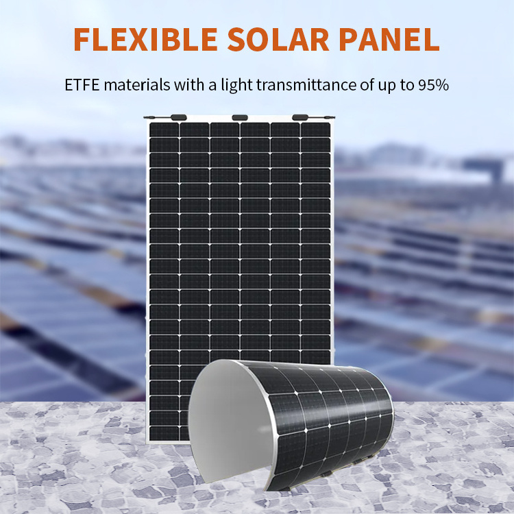 Etfe Monocrystalline Solar Panel 12V 50W 100W 120W 200W Semi Flexible Solar Panel For Tent Truck Rv Camping Boat