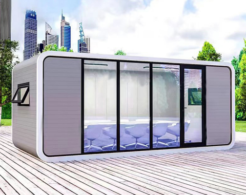 Luxury Customize 20ft 40ft Outdoor Modern Popular Prefab House Tiny House Mobile Working House Office Pod Apple Cabin