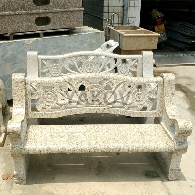 outdoor garden decoration natural marble stone bench