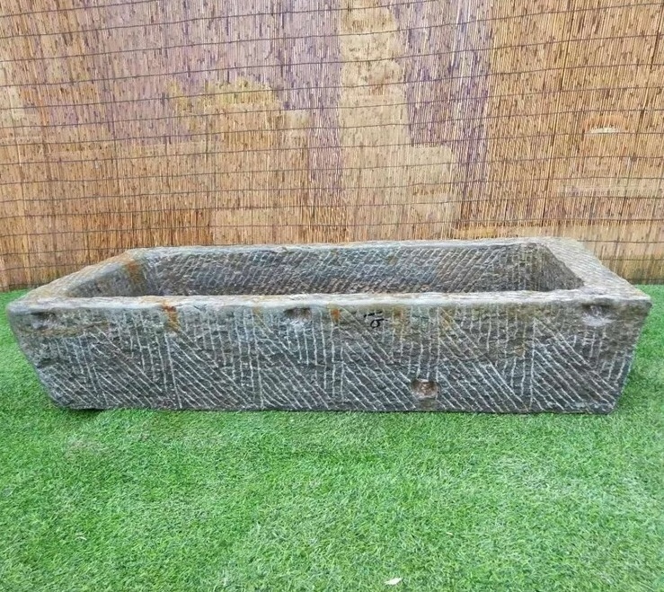 China Supplier antique reclaimed garden decoration stone rectangular troughs