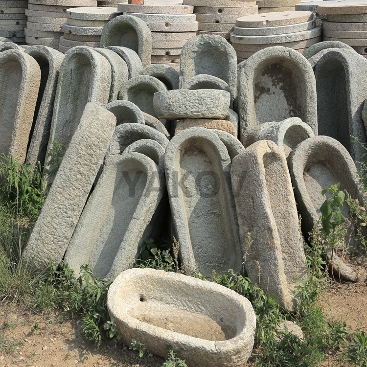 reclaimed antique old arc stone pig water troughs