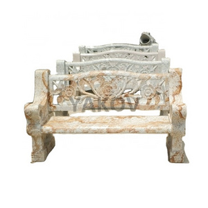 outdoor garden decoration natural marble stone bench