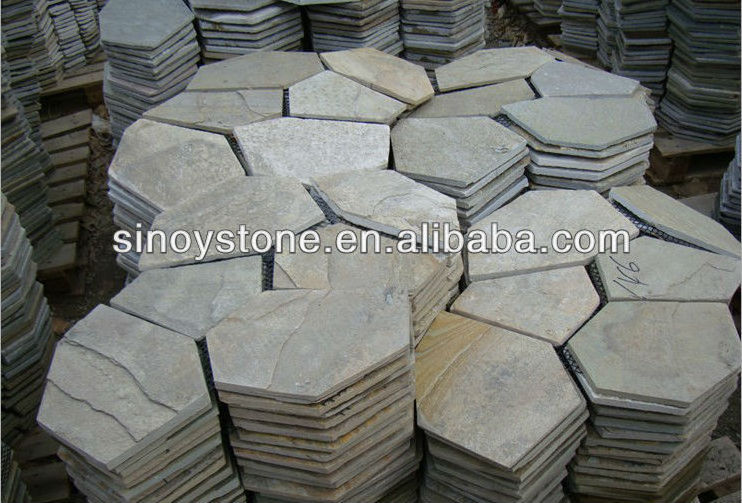 Slate stacked stone for square and park