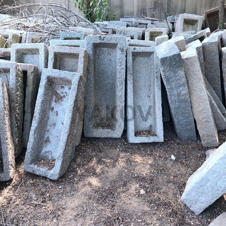 reclaimed rectangular old antique stone pig troughs for sale