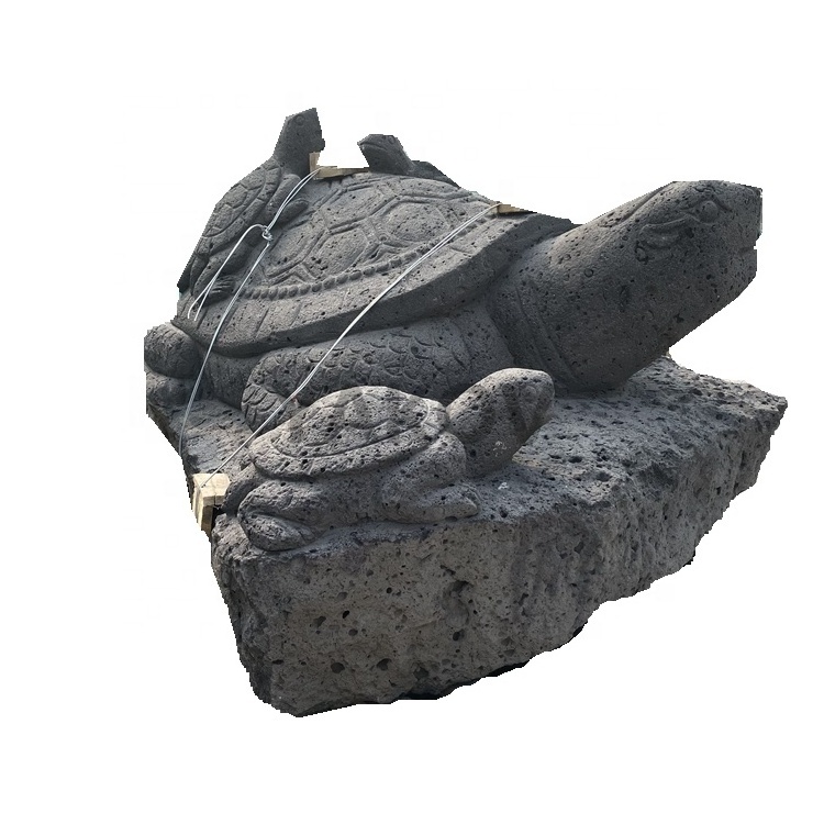 home garden decoration large lava stone carved turtles sculpture for sale