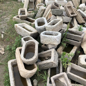 Garden reclaimed Old granite Stone water troughs