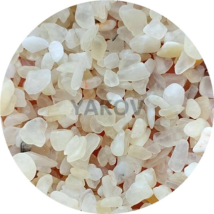 factory price tumbled small yellow jade terrazzo pebble stone