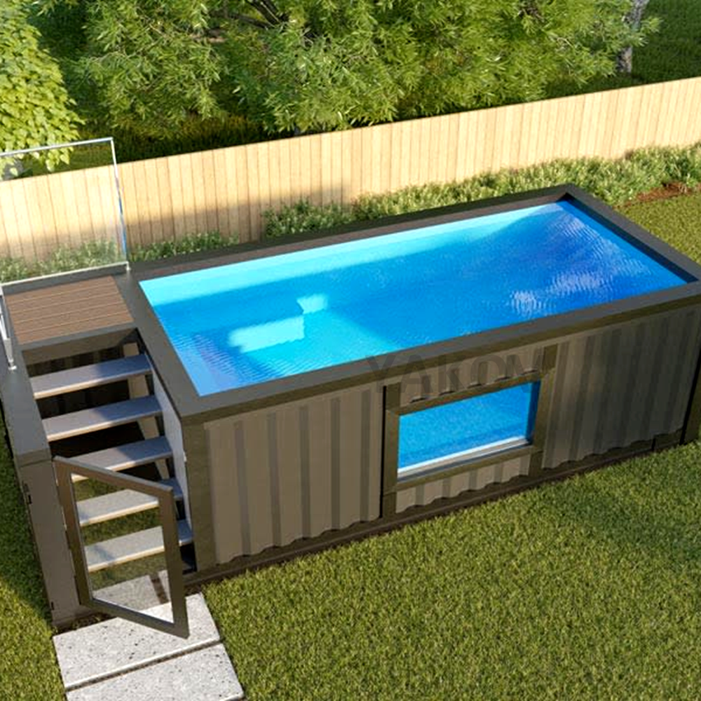 Acrylic Glass Shipping Container Swimming Pool 20Ft 10Ft 30 Foot Shipping Container Pool