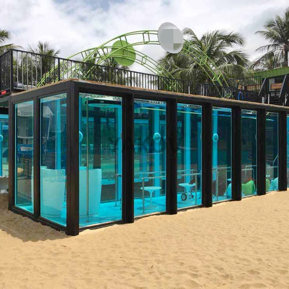 Acrylic Glass Shipping Container Swimming Pool 20Ft 10Ft 30 Foot Shipping Container Pool