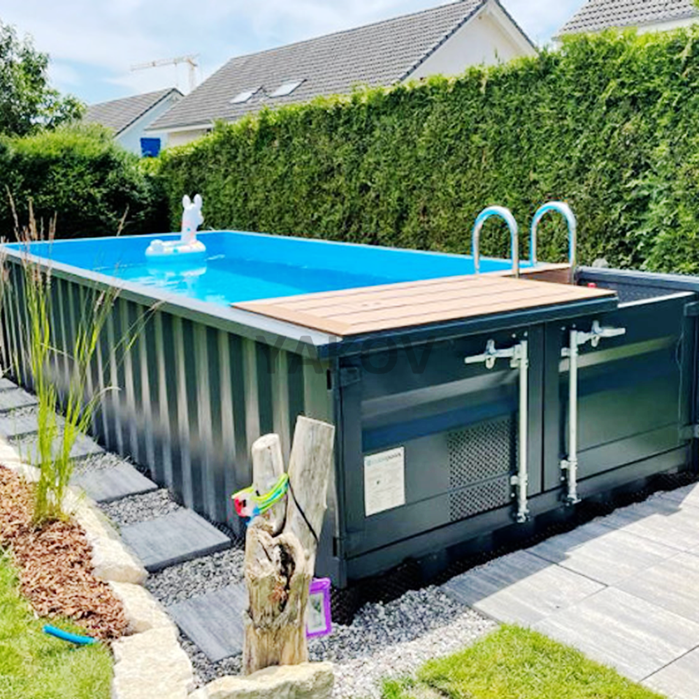 Acrylic Glass Shipping Container Swimming Pool 20Ft 10Ft 30 Foot Shipping Container Pool