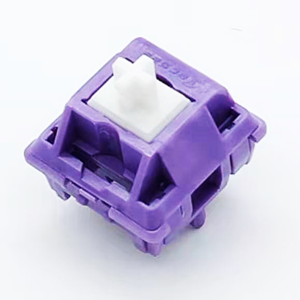 Tecsee Purple Panda Switches PME Housing POM Tactile Stem Mechanical Keyboard Switches Standard Spring 68g Push Button Switches