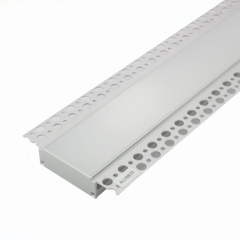 Slim size architectural gypsum plaster aluminium profile for 8mm led strip light