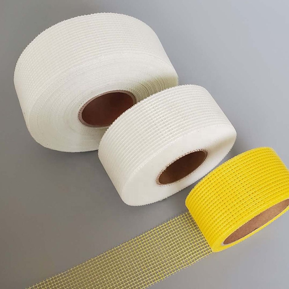 high quality fiberglass reinforced self adhesive drywall plasterboard knauf joint scrim mesh repair tape roll