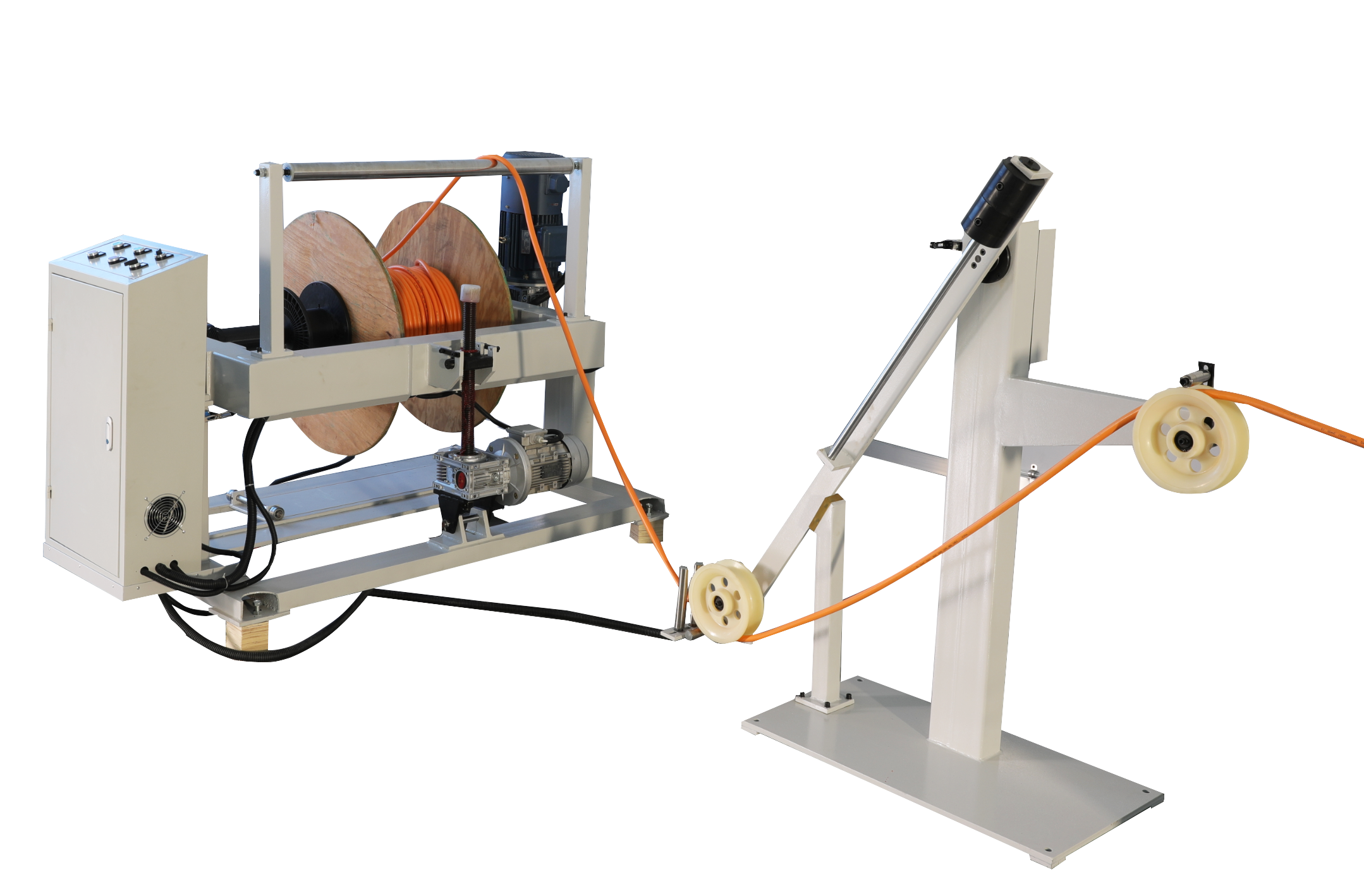 cable Pay off and take up machine Electrical Wire Cable Prefeeder Wire Feeding Machine for cable cutting