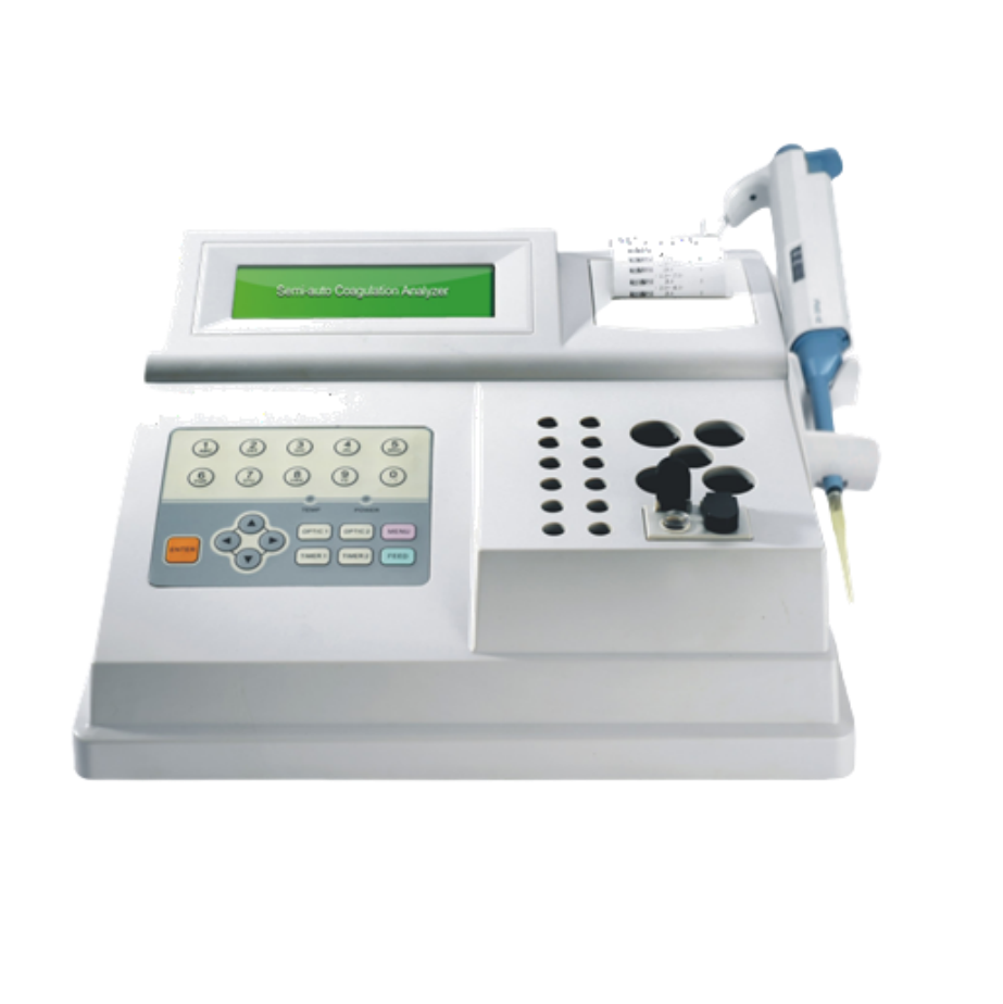 Medical Blood Test Coagulometer Portable Semi-Auto Coagulation Analyzer 4 independent working channels optical method principle