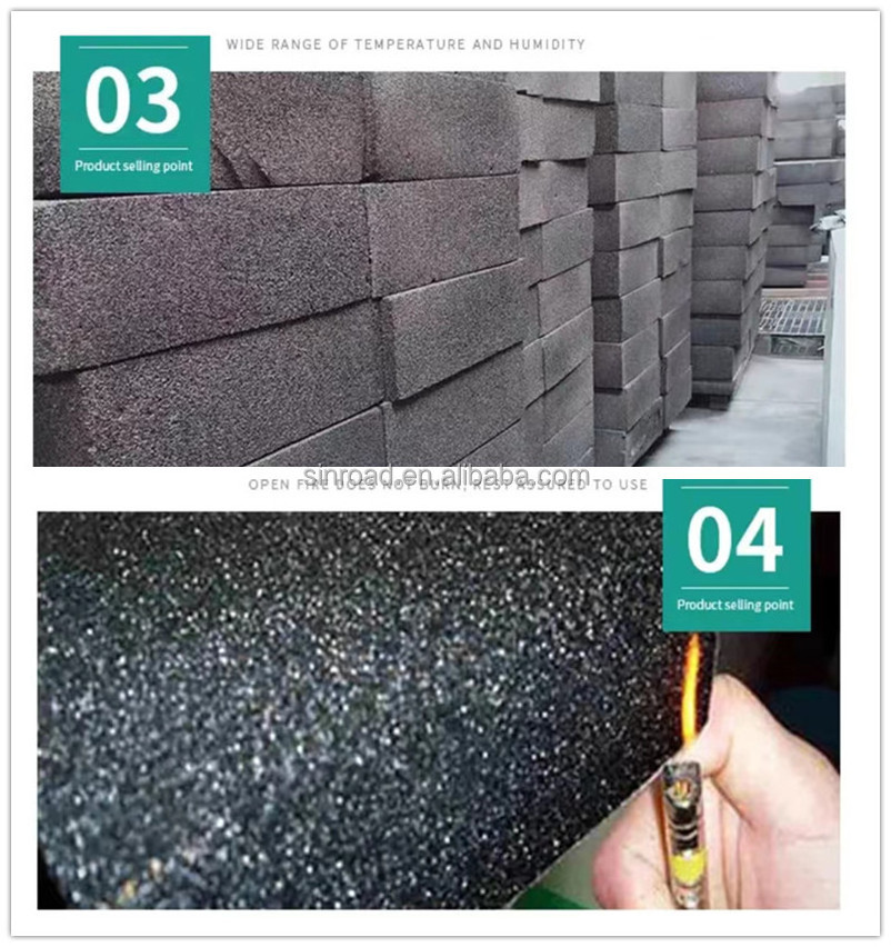 High temperature thermal insulation environmental refractory melting fiber foam glass brick