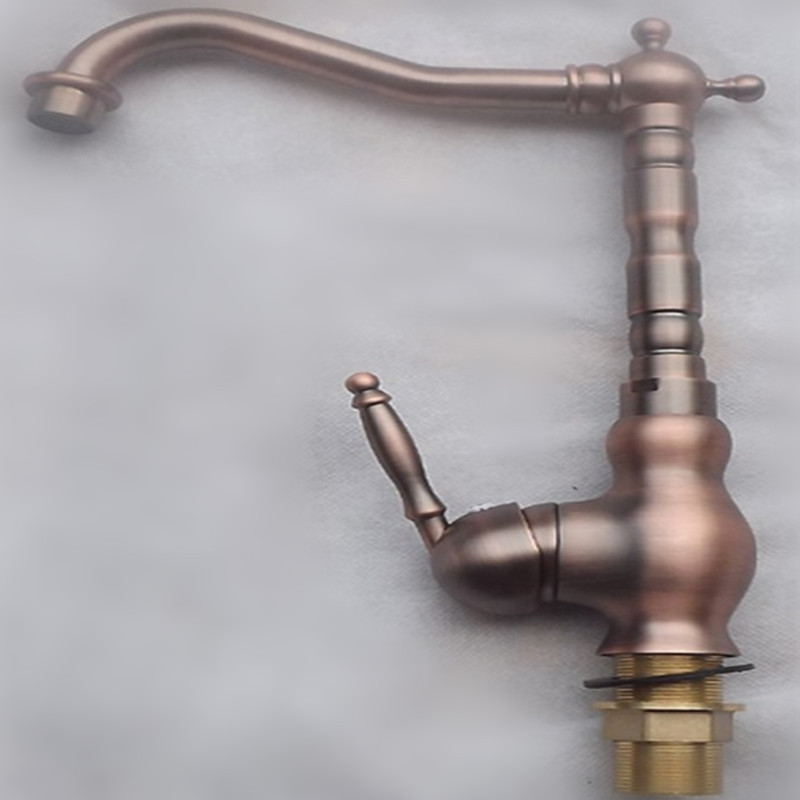 Antique Copper 1-Handle Bar Faucet