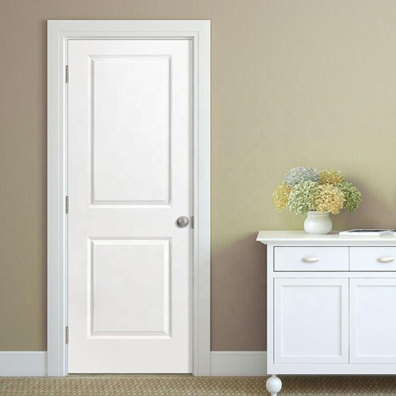 Craftsman Smooth Textured Surface Door Internal Modern White Painted Wood Skin Moulded HDF Door Hollow core Interior Door