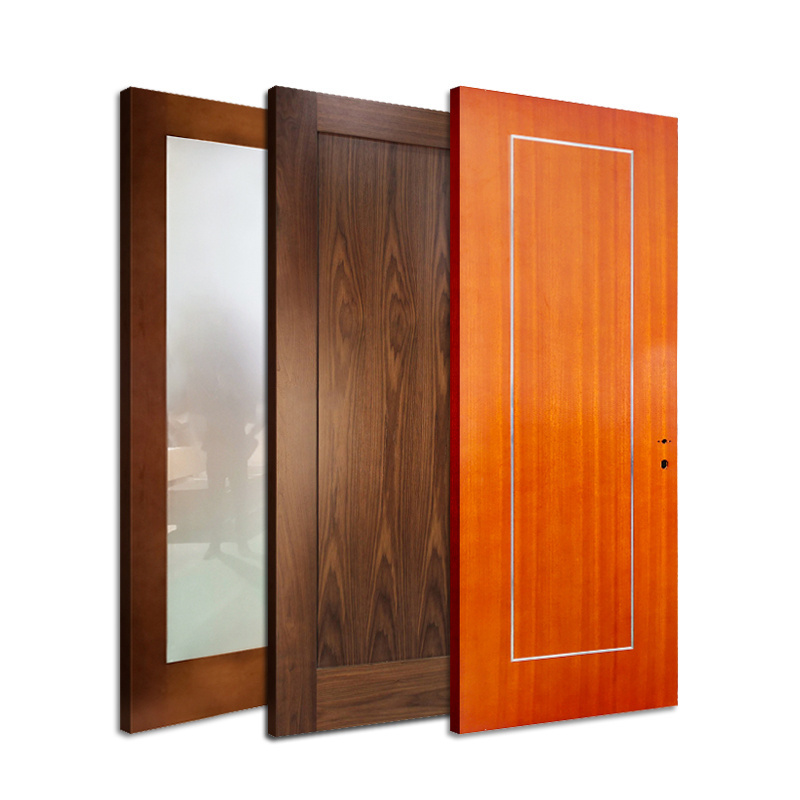 White Oak Veneer Stain Grade Modern Hotel Room Wood Door Designs With Metal Aluminum Strip Inlay For Hospitality Project