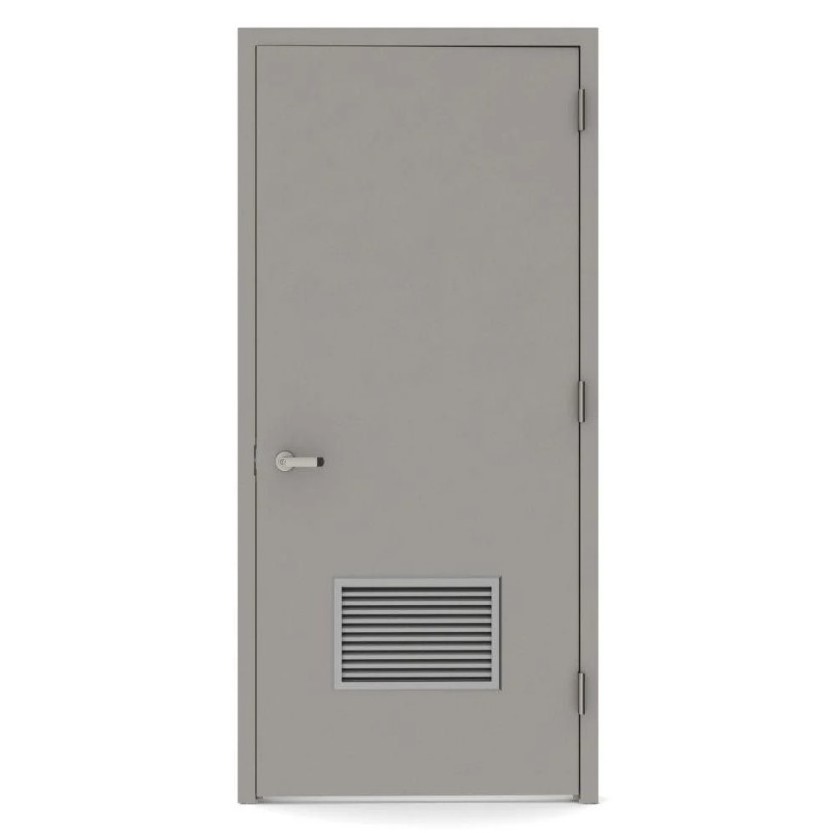 new hospital construction or hospital renovation louver stainless steel metal door for bathroom good ventilation hollow metal