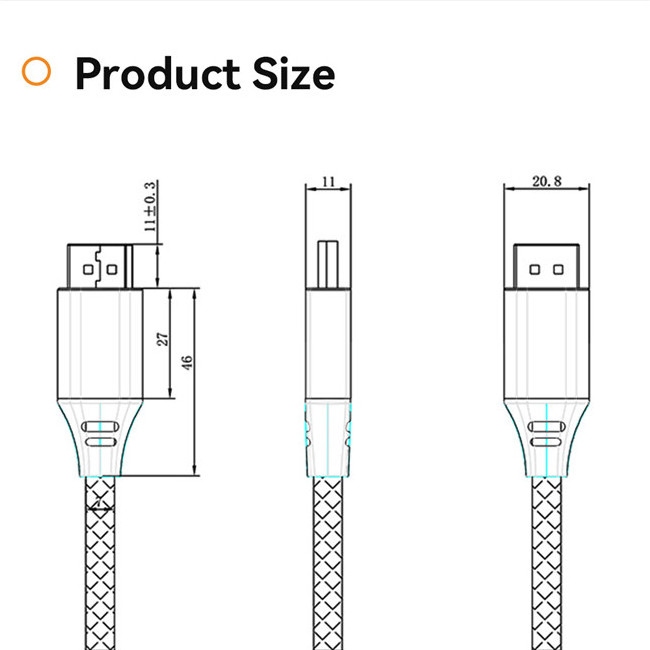 OEM ODM China Manufacturer Adapter Displayport Cable Display Port 1.4v Dp Cable