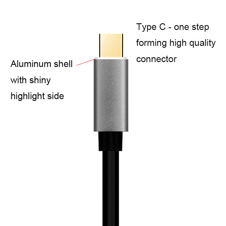 1M 2M Custom length USB 3.1 USB-C To HDMI Cable 4K 30HZ 60HZ Type C To HDMI HDTV Adapter Connect Mobile Phone To TV Cable