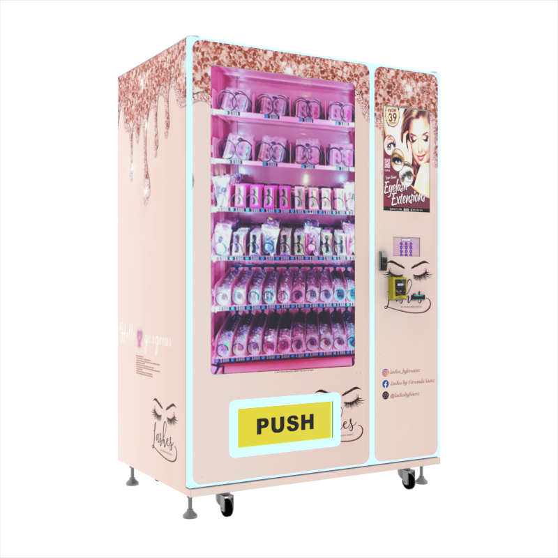 Hot sale Cheap Conveyor Belt Colloids Products Beauty makeup Vending Machine with Nayax and bill accepter