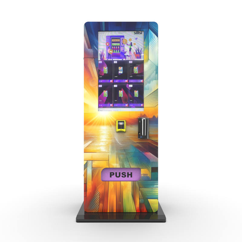 Digital id verification vending machine combo age verification vending machine with credit cord and QR code payment system