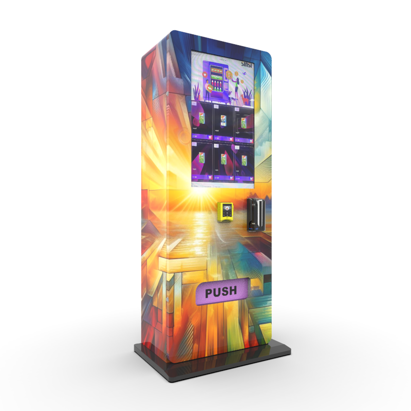 Digital id verification vending machine combo age verification vending machine with credit cord and QR code payment system