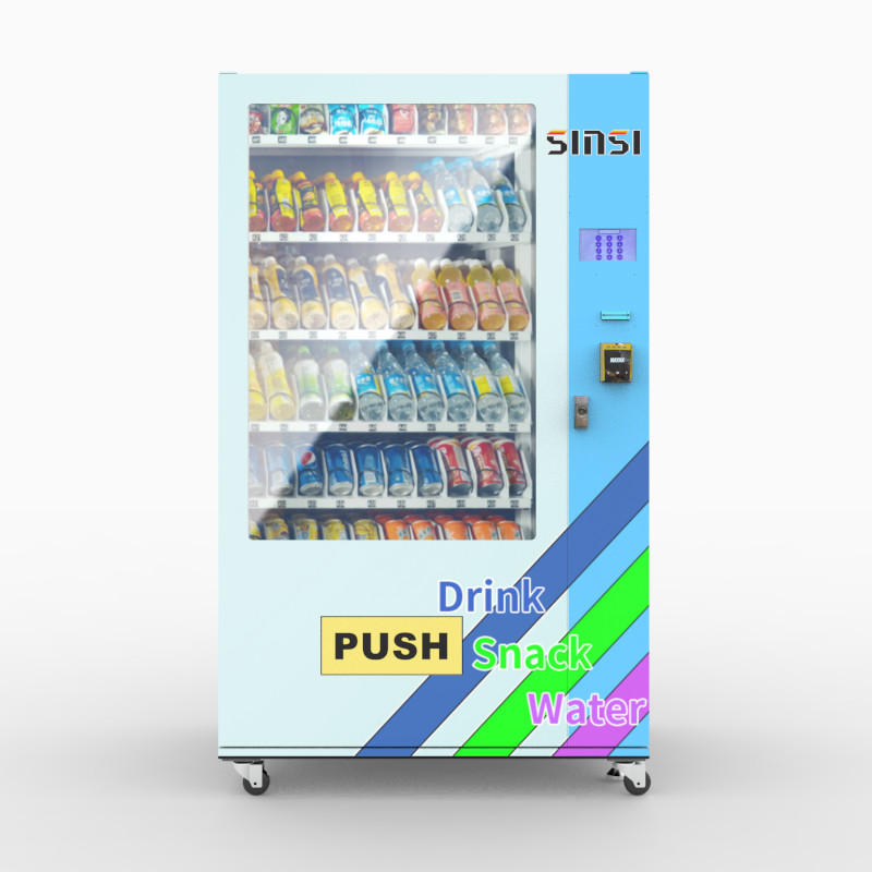 Wifi Soda Snack Water Vietnam Us Automatic Ticket Vending machine with Bill acceptor Nayax payment system